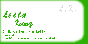 leila kunz business card